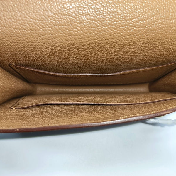 Authenticated pre-owned Roulis Slim Chèvre Mysore Brown Wallet - Wallets at Looply