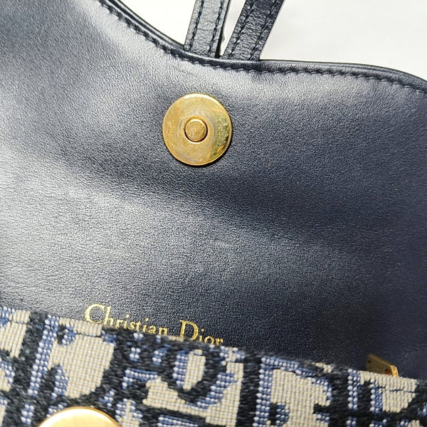 Authenticated pre-owned Saddle Oblique Canvas Blue - Belt Bag at Looply