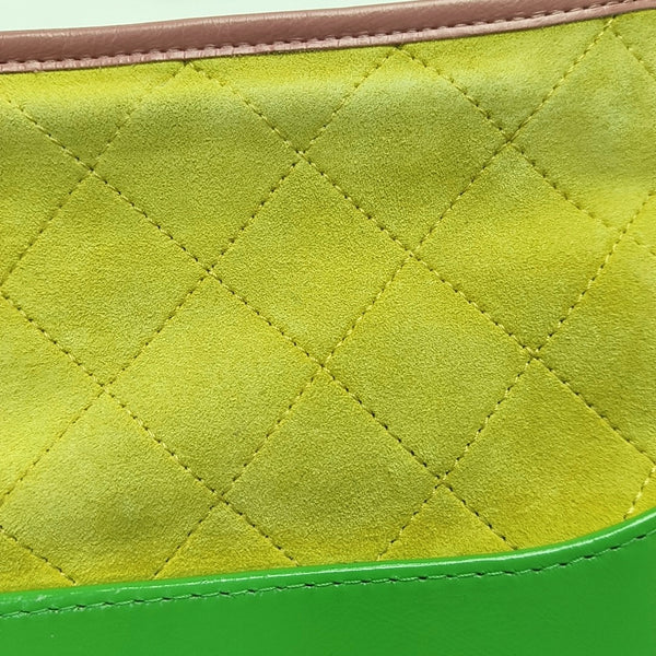Authenticated pre-owned Gabrielle Small Quilted Suede Yellow - Shoulder Bag at Looply
