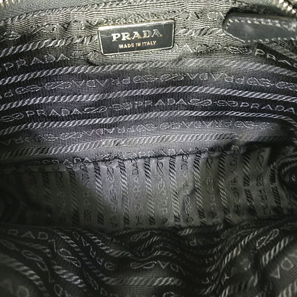 Nylon Top Handle Bag Black
