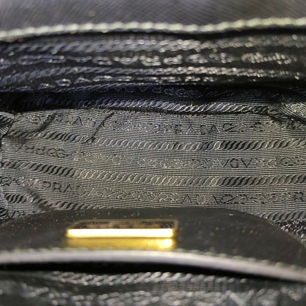 Galleria Super Mini Saffiano Calfskin Black