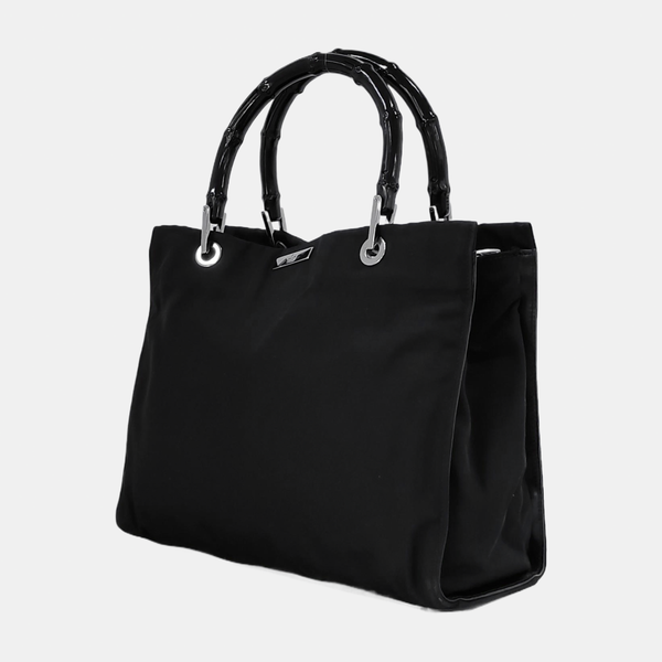 Authenticated pre-owned Bamboo 1947 Fabric Black - Top Handle Bag at Looply