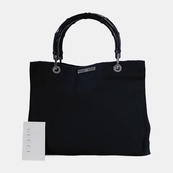 Authenticated pre-owned Bamboo 1947 Fabric Black - Top Handle Bag at Looply