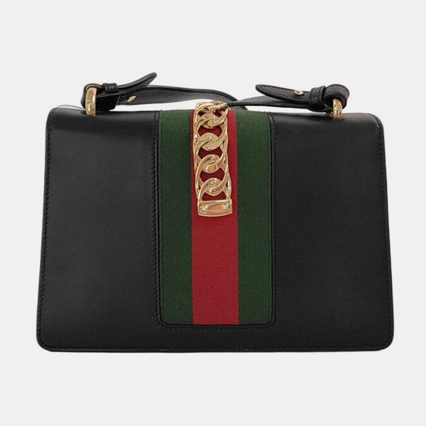 Authenticated pre-owned Sylvie Small Calfskin Black - Shoulder Bag at Looply