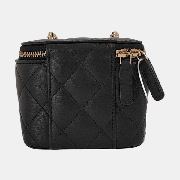 Authenticated pre-owned Vanity Case Small Quilted Lambskin Black - Crossbody Bag at Looply