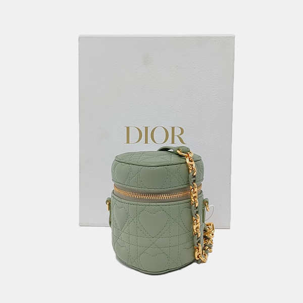 Authenticated pre-owned Lady Dior Lambskin Green - Crossbody Bag at Looply