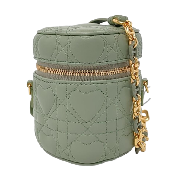 Authenticated pre-owned Lady Dior Lambskin Green - Crossbody Bag at Looply