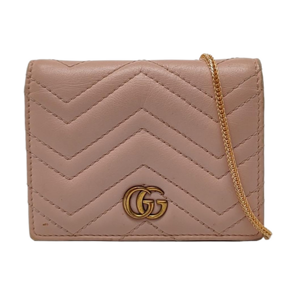 Authenticated pre-owned GG Marmont Calfskin Pink Wallet - Wallet at Looply