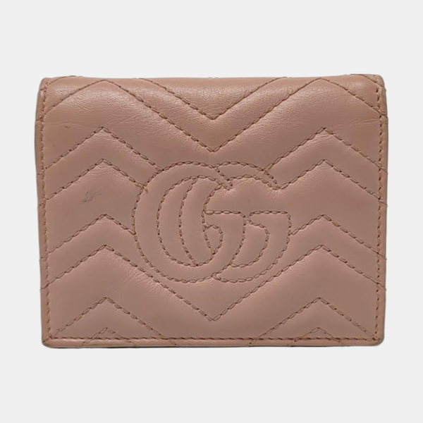 Authenticated pre-owned GG Marmont Calfskin Pink Wallet - Wallet at Looply