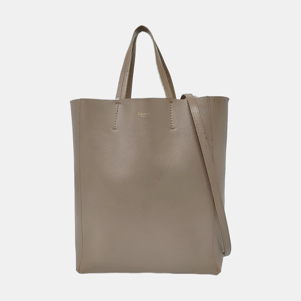 Authenticated pre-owned Vertical Cabas Calfskin Gray - Crossbody Bag at Looply