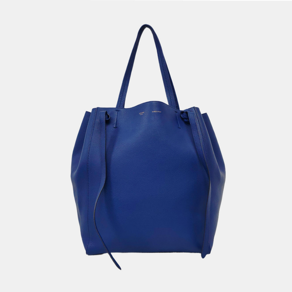 Authenticated pre-owned Cabas Phantom Small Calfskin Blue - Top Handle Bag at Looply