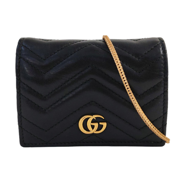 Authenticated pre-owned GG Marmont Calfskin Black Wallet - Wallet at Looply