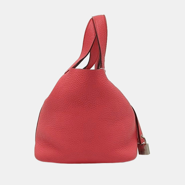 Authenticated pre-owned Picotin Lock 18 Clemence Pink - Top Handle Bag at Looply