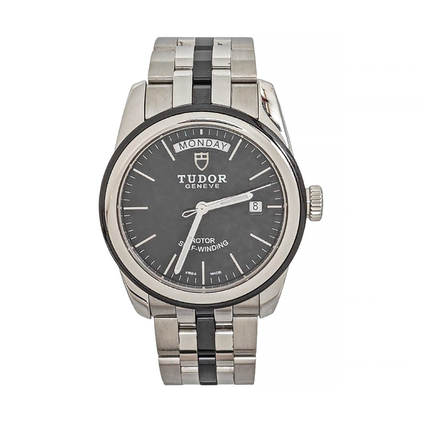 Glamour Date 39mm Black Automatic Watch