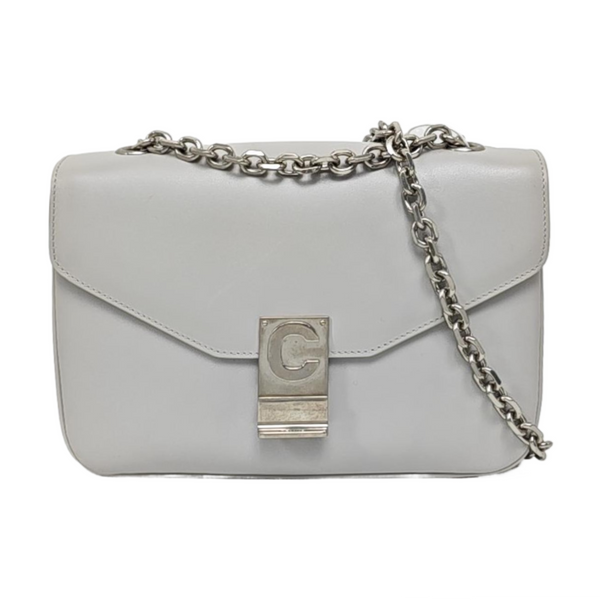 Authenticated pre-owned C Medium Calfskin Gray - Shoulder Bag at Looply