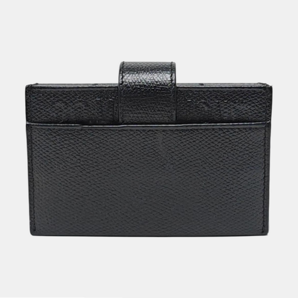 Authenticated pre-owned 30 Montaigne Calfskin Black Card Holder - Card Holder at Looply