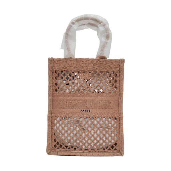 Authenticated pre-owned Book Tote Mesh Pink - Top Handle Bag at Looply