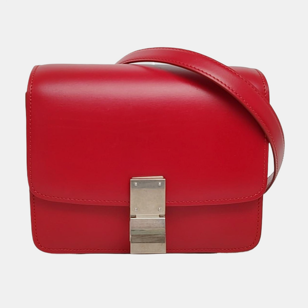 Authenticated pre-owned CLASSIC BOX Mini Calfskin Red - Crossbody Bag at Looply
