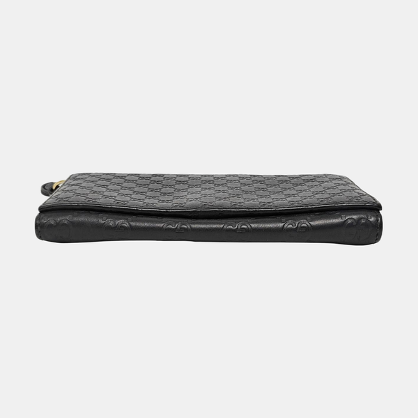 Authenticated pre-owned Microguccissima Monogram Calfskin Black Wallet - Wallet at Looply