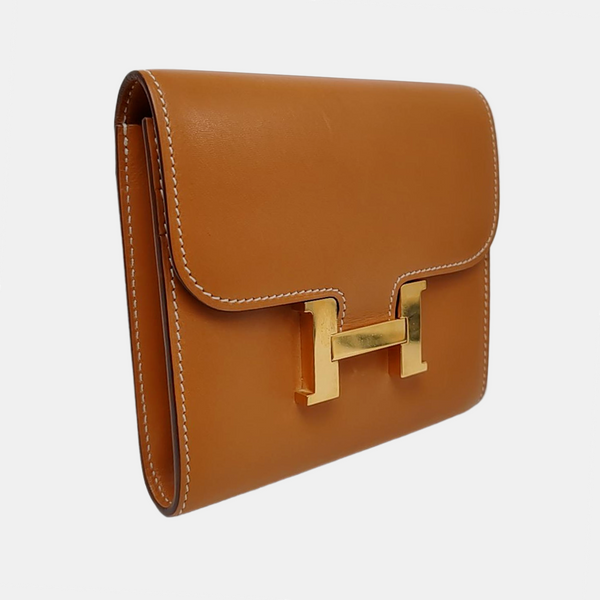 Authenticated pre-owned Constance Box Calf Brown Wallet - Wallet at Looply