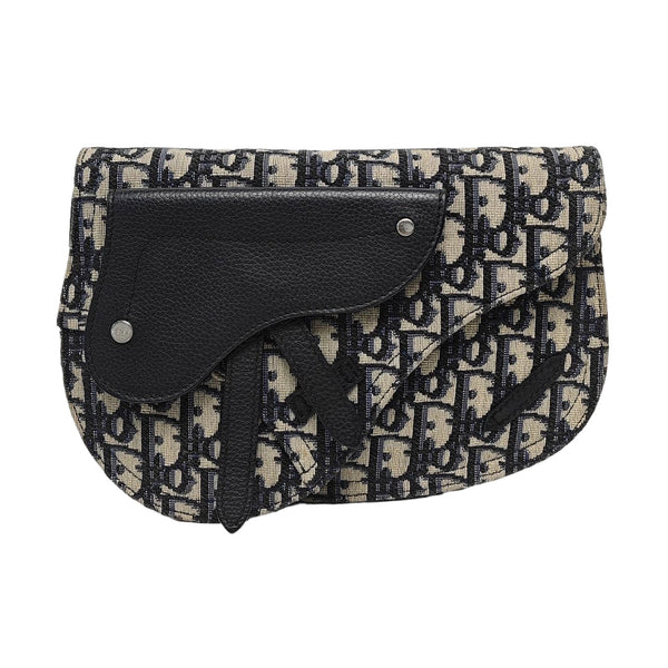 Authenticated pre-owned Saddle Oblique Canvas Blue - Shoulder Bag at Looply