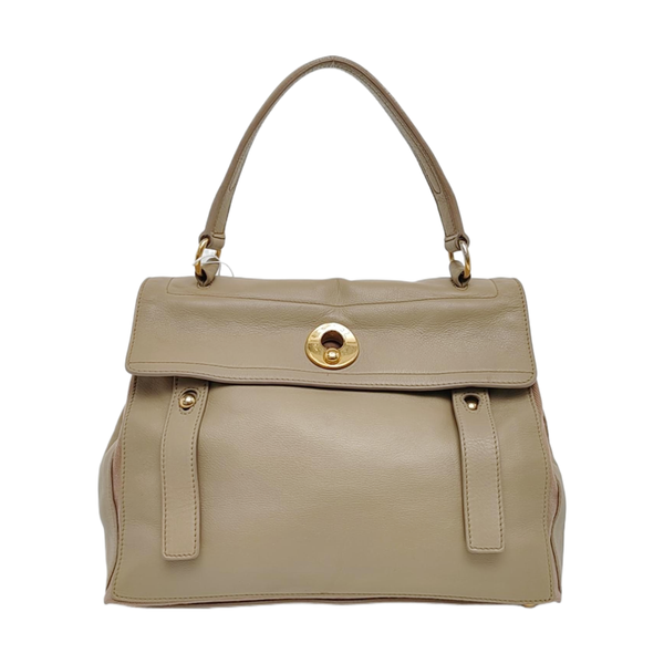 MUSE TWO Medium Calfskin Beige