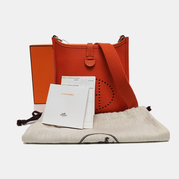 Authenticated pre-owned Evelyne TPM Clemence Orange - Shoulder Bag at Looply