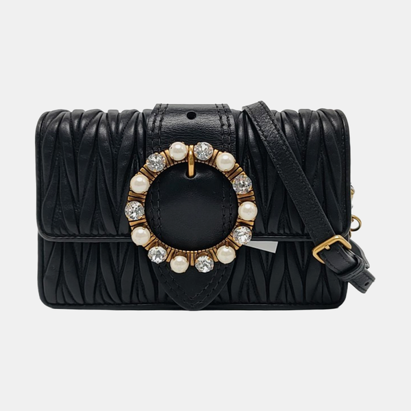 Authenticated pre-owned Matelassé Lambskin Black - Shoulder Bag at Looply