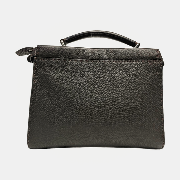 Calfskin Shoulder Bag Brown