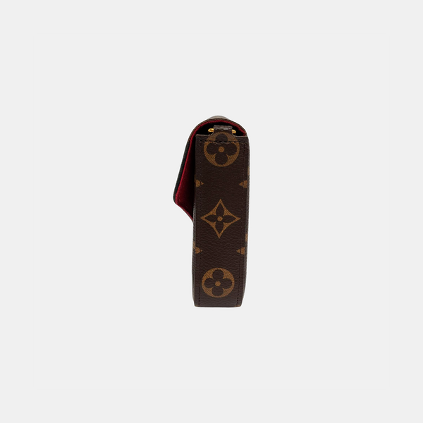 Authenticated pre-owned Félicie Monogram Coated Canvas Brown - Crossbody Bag at Looply