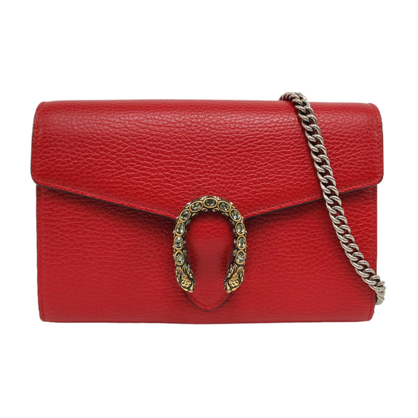 Authenticated pre-owned Dionysus Super Mini Calfskin Red - Shoulder Bag at Looply