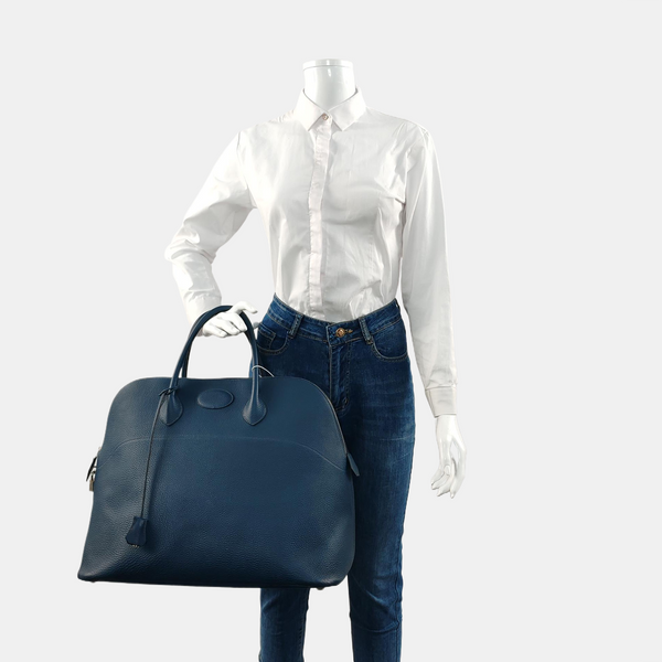 Authenticated pre-owned Bolide 45 Togo Blue - Top Handle Bag at Looply