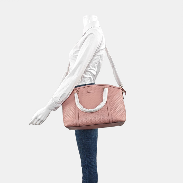 Authenticated pre-owned Microguccissima Monogram Calfskin Pink - Shoulder Bag at Looply