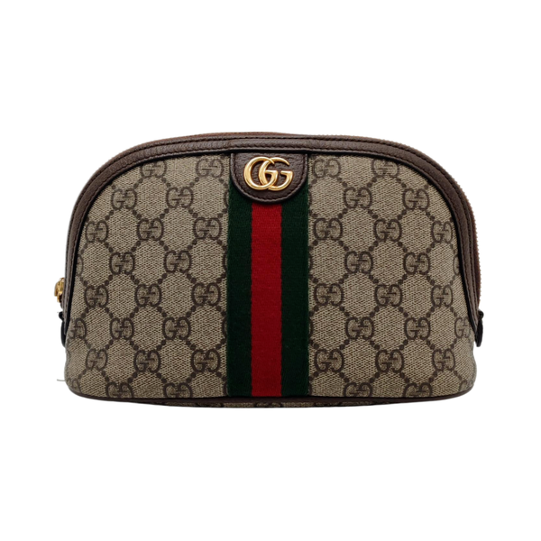 Authenticated pre-owned Ophidia Small Monogram Coated Canvas Beige - Clutch at Looply