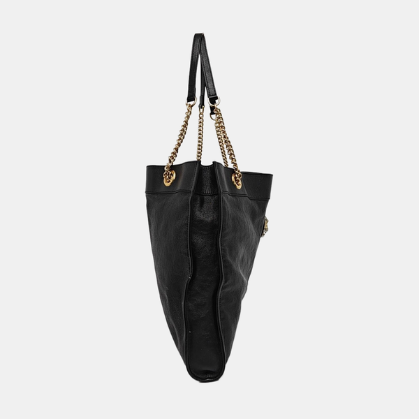 Authenticated pre-owned Rajah Large Calfskin Black - Shoulder Bag at Looply