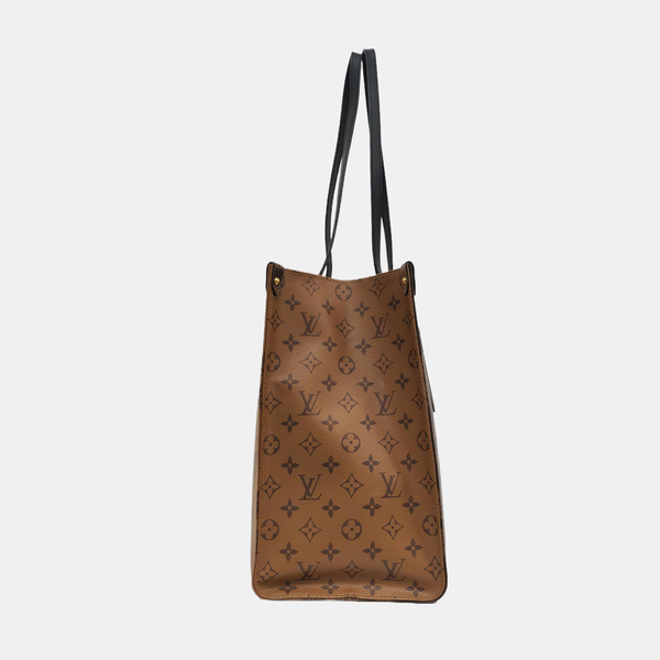 Authenticated pre-owned Onthego GM Monogram Coated Canvas Brown - Shoulder Bag at Looply