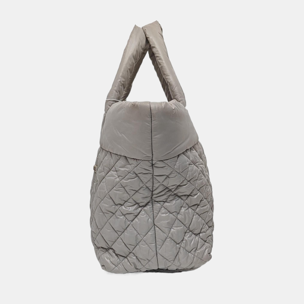 Authenticated pre-owned Coco Cocoon Quilted Nylon Gray - Top Handle Bag at Looply
