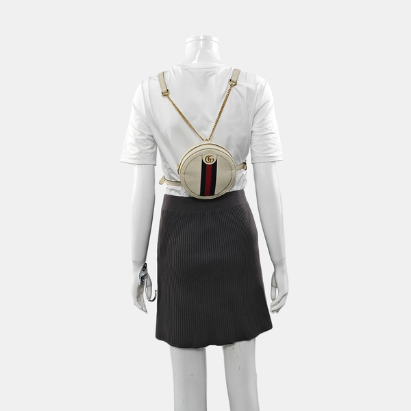 Authenticated pre-owned Ophidia Small Calfskin White - Backpack at Looply