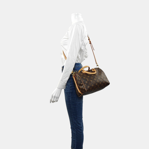 Authenticated pre-owned Speedy 25 Monogram Coated Canvas Brown - Shoulder Bag at Looply