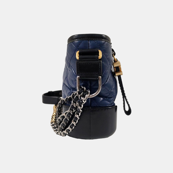 Authenticated pre-owned Gabrielle Quilted Calfskin Blue - Shoulder Bag at Looply