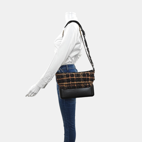 Authenticated pre-owned Gabrielle Medium Wool Black - Shoulder Bag at Looply