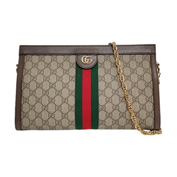 Authenticated pre-owned Ophidia Small Monogram Coated Canvas Beige - Shoulder Bag at Looply