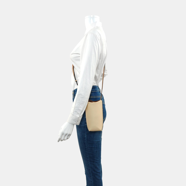 Authenticated pre-owned Gate Calfskin Beige - Shoulder Bag at Looply