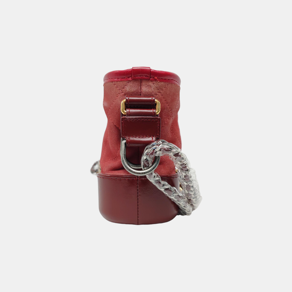 Authenticated pre-owned Gabrielle Small Quilted Suede Red - Shoulder Bag at Looply
