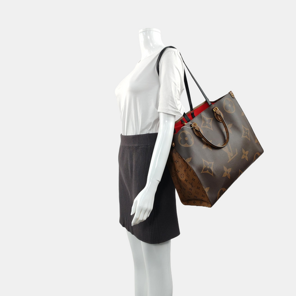 Authenticated pre-owned Onthego GM Monogram Coated Canvas Brown - Shoulder Bag at Looply