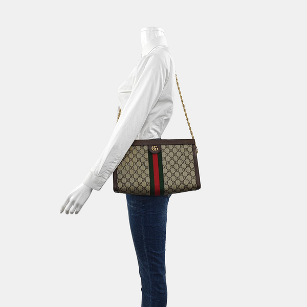 Authenticated pre-owned Ophidia Small Monogram Coated Canvas Beige - Shoulder Bag at Looply