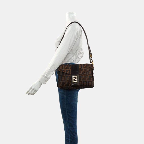 Canvas Shoulder Bag Brown