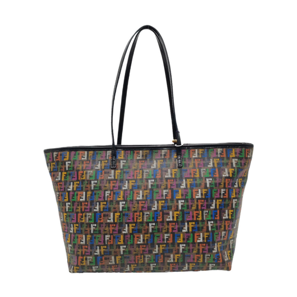 Coated Canvas Tote Bag Black