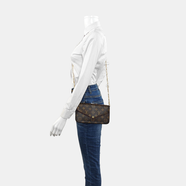 Authenticated pre-owned Félicie Monogram Coated Canvas Brown - Shoulder Bag at Looply