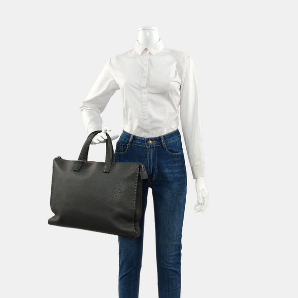 Calfskin Tote Bag Gray